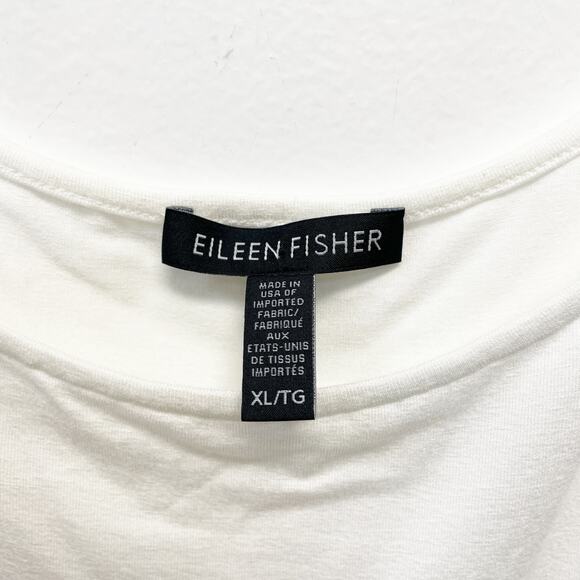 Eileen Fisher Women's White System Lightweight Viscose Jersey Tunic Size XL - Picture 4 of 7